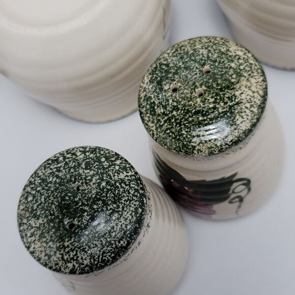 Alco Grapes 5 pc Ceramic Accessory Set Sugar Bowl Creamer Salt & Pepper Napkin - Picture 11 of 14